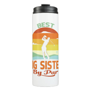 Das beste große Sister by Par Vatertag Golf Shirt Thermosbecher