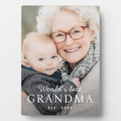 Das beste Großmutter der Welt Fotoplatte (Vorderseite)