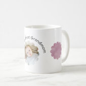 Das beste GroßmutterFoto der Welt in Blume Custom Kaffeetasse (VorderseiteRechts)