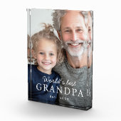 Das beste Großvater der Welt im Jahr Fotoblock (Rechts)