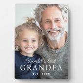 Das beste Großvater der Welt im Jahr Fotoplatte (Vorderseite)