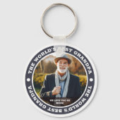 Das beste Großvater-Foto der Moderne Schlüsselanhänger (Vorderseite)