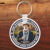 Das beste Großvater-Foto der Moderne Schlüsselanhänger (Vorderseite)