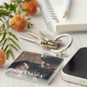 Das beste Großvater-Foto der Welt - einzigartiger  Schlüsselanhänger (Vorderseite rechts)