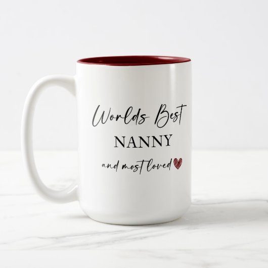 Das beste Grußgeschenk der Welt und das am liebste Zweifarbige Tasse (Links)