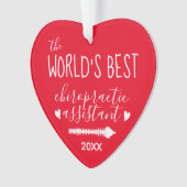 Das beste Herz für Chiropraktiker der Welt Ornament (Vorderseite)
