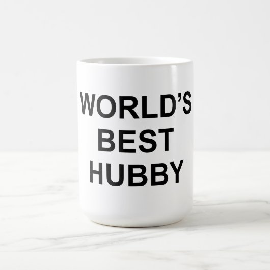 Das beste Hubby der Welt / Ehemann Kaffeetasse (Mittel)