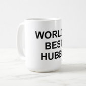 Das beste Hubby der Welt / Ehemann Kaffeetasse (Vorderseite Links)