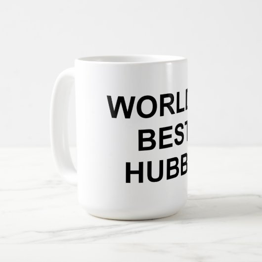 Das beste Hubby der Welt / Ehemann Kaffeetasse (Vorderseite Links)
