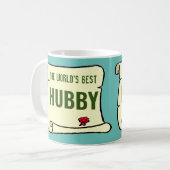 Das beste Hubby der Welt. Husband Kaffeetasse (Vorderseite Links)