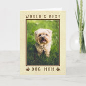 Das beste Hund-Mama-Happy Birthday Foto Gold Karte (Vorderseite)