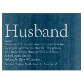 Das beste Husband der Welt - Blau Schneidebrett (Vorderseite)
