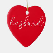Das beste Husband der Welt - Definition-Script rot Keramik Ornament (Rechts)