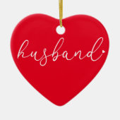 Das beste Husband der Welt - Definition-Script rot Keramik Ornament (Vorne)