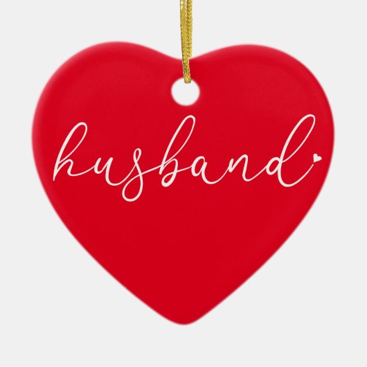 Das beste Husband der Welt - Definition-Script rot Keramik Ornament (Vorne)