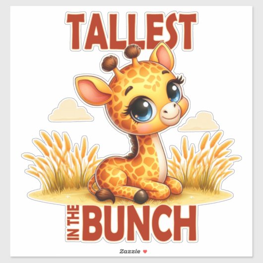 Das Beste im Bunch Pun Niedlicher Baby Giraffe Car Aufkleber (Blatt)