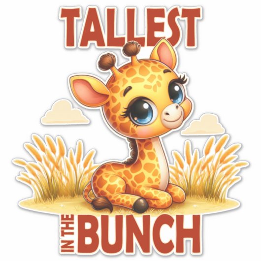 Das Beste im Bunch Pun Niedlicher Baby Giraffe Car Aufkleber (Vorderseite)