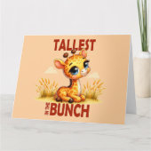 Das Beste im Bunch Pun Niedlicher Baby Giraffe Car Dankeskarte (Vorderseite)