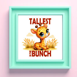 Das Beste im Bunch Pun Niedlicher Baby Giraffe Car Fotodruck