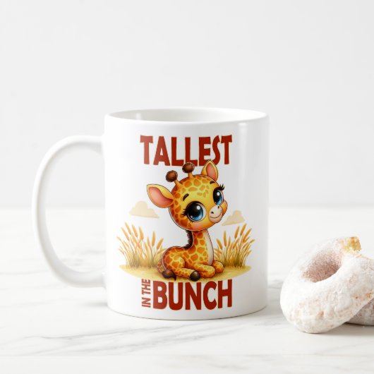 Das Beste im Bunch Pun Niedlicher Baby Giraffe Car Kaffeetasse (Mit Donut)