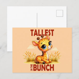 Das Beste im Bunch Pun Niedlicher Baby Giraffe Car Postkarte
