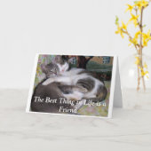 Das Beste im Leben ist ein Freund. Karte (Gelbe Blume)