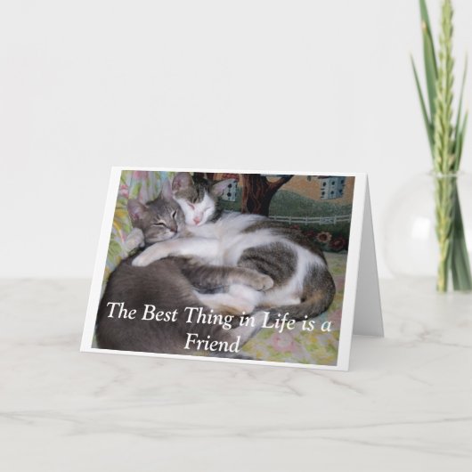 Das Beste im Leben ist ein Freund. Karte (Vorderseite)