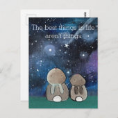 Das Beste im Leben ist nicht das sonnige Kaninchen Postkarte (Vorne/Hinten)