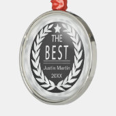 Das Beste im Schwarzweiss-Medaillen-Preis Ornament Aus Metall (Links)