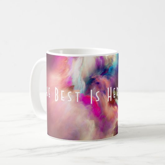 Das Beste ist Bleibe Kaffeetasse (Vorderseite Links)