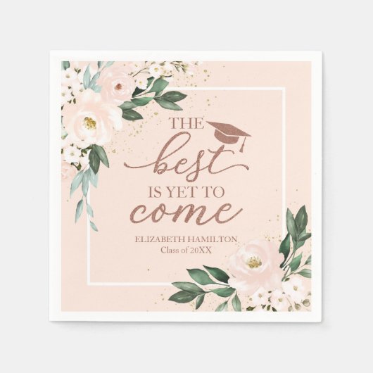 Das Beste ist es, das Party des Blumen-Grad- noch Serviette (Vorderseite)