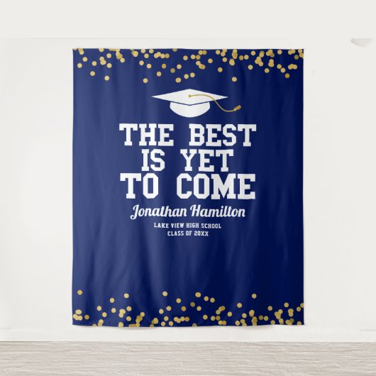 Das Beste ist es, den Hintergrund des blauen Grade Wandteppich (Vorderseite)