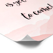 Das Beste ist es, noch auf einem rosa Hintergrund  Poster (Ecke)