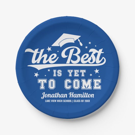 Das Beste ist es, noch Blue Grad Party zu kommen Pappteller (Vorderseite)