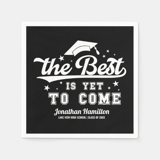 Das Beste ist es noch nicht, Black Grad Party Napk Serviette (Vorderseite)