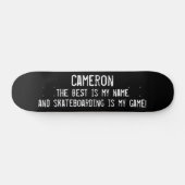 Das Beste ist mein Name Custom Grunge Skateboard (Horizontal)