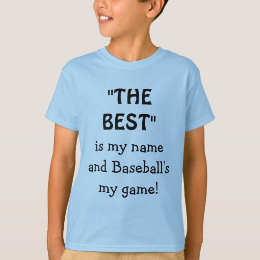 Das Beste ist mein Name Zitat Funny Baseball T-Shirt (Vorderseite)