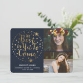 Das Beste ist noch nicht Abschluss Foto Einladung (Stehend Vorderseite)