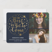 Das Beste ist noch nicht Abschluss Foto Einladung (Vorderseite)