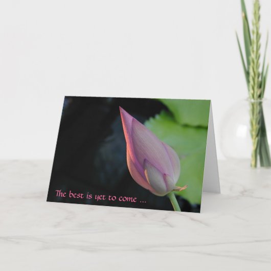 Das Beste ist noch nicht da - Lotus Karte (Vorderseite)