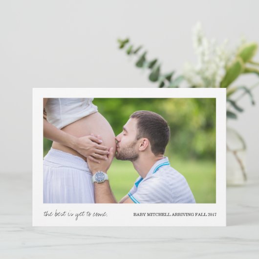 Das Beste ist noch nicht da | Schwangerschaftsankü Ankündigung (Stehend Vorderseite)