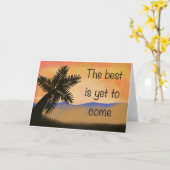 Das Beste ist noch nicht die passende Strandkarte Karte (Gelbe Blume)