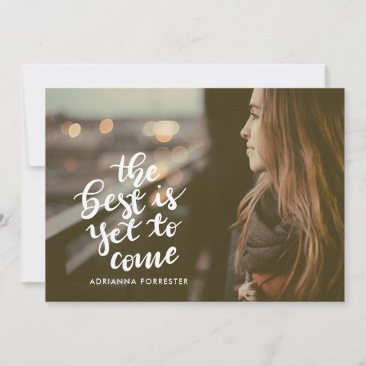 Das Beste ist noch nicht fertig geschrieben zu wer Einladung (Vorderseite)