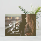 Das Beste ist noch nicht fertig geschrieben zu wer Einladung (Stehend Vorderseite)