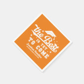 Das Beste ist noch nicht, Orange Grad Party zu kom Serviette (Ecke)