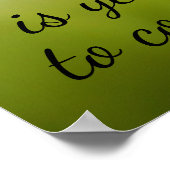 Das Beste ist noch nicht Raupe Poster (Ecke)