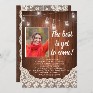 Das Beste ist noch Vintag zu kommen Land Geburtsta Einladung