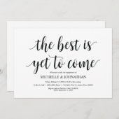 Das Beste ist noch zu erreichen, lädt die Engageme Einladung (Vorne/Hinten)