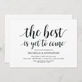 Das Beste ist noch zu erreichen, lädt die Engageme Einladung (Vorne/Hinten)