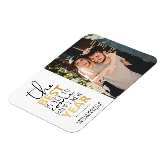 Das Beste ist noch zu erwarten | Frohes Neues Jahr Magnet (Linke Seite)